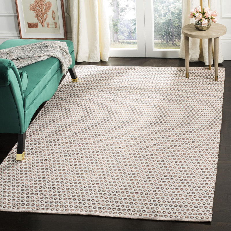 Church Street Hand Woven Cotton Geometric Rug, Rectangle 8' x 10'