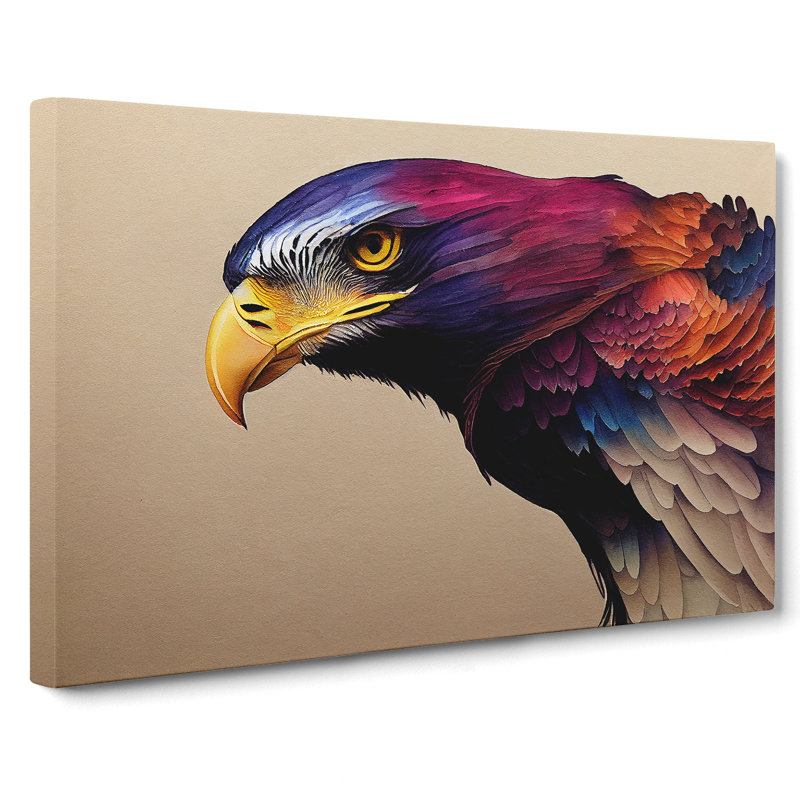 Eagle Bird Watercolour Vol.4 - Wrapped Canvas, 35cm H x 50cm W x 3cm D