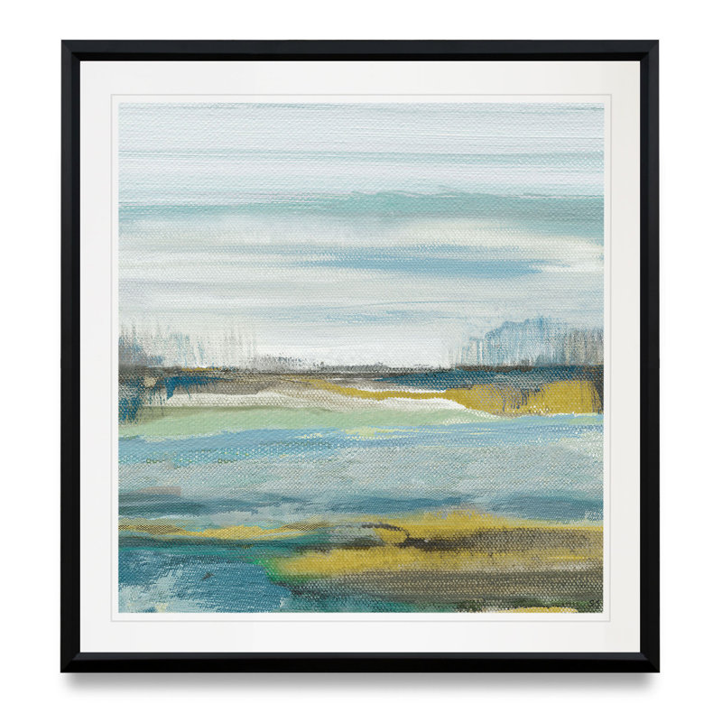 « lewbeach ii », reproduction de peinture à l’huile sur toile tendue, H 30,5 po x l 30,5 po x P 1,5 po, Cadre plastique noir