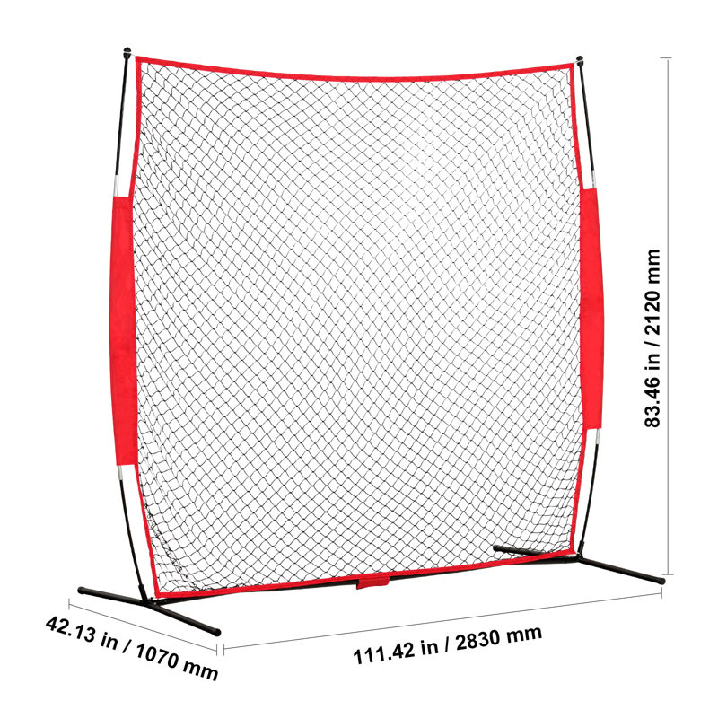 Filet de sécurité Barricade, filet de protection pour ballon, pratique portative, H 83 po x l 111 po x P 42 po