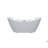 59" Acrylic Freestanding Bathtub, Gloss White, With Chrome Overflow And Pop-Up Drain, CUPC Certified