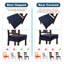 Housses de siège imperméables pour housses de chaises de salle à manger Housses de chaises de salle à manger imperméables (4 pièces recouvertes à l'arrière, bleu marine)-130024031