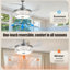 Ventilateur de plafond à 4 pales de 42 po à 4 pales DEL avec télécommande et ensemble d'éclairage inclus Demorea