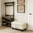 Rectangular Storage Ottoman Bench, White Faux Leather Footrest with Nailhead Trim, Coffee Table Stool for Living Room, Bedroom, Entryway-471646148