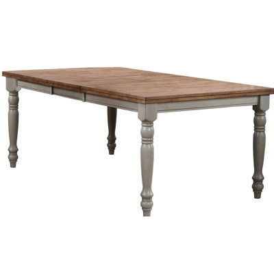 Dirko Extendable Rectanglular Solid Wood Dining Table