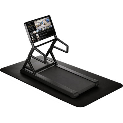 Tapis de tapis antidérapant robuste - Équipement de gymnastique en PVC de 6 mm d'épaisseur - Absorption des chocs pour bois franc, tapis - Idéal pour tapis roulant, vélo elliptique, vélo stationnaire, gymnase à domicile