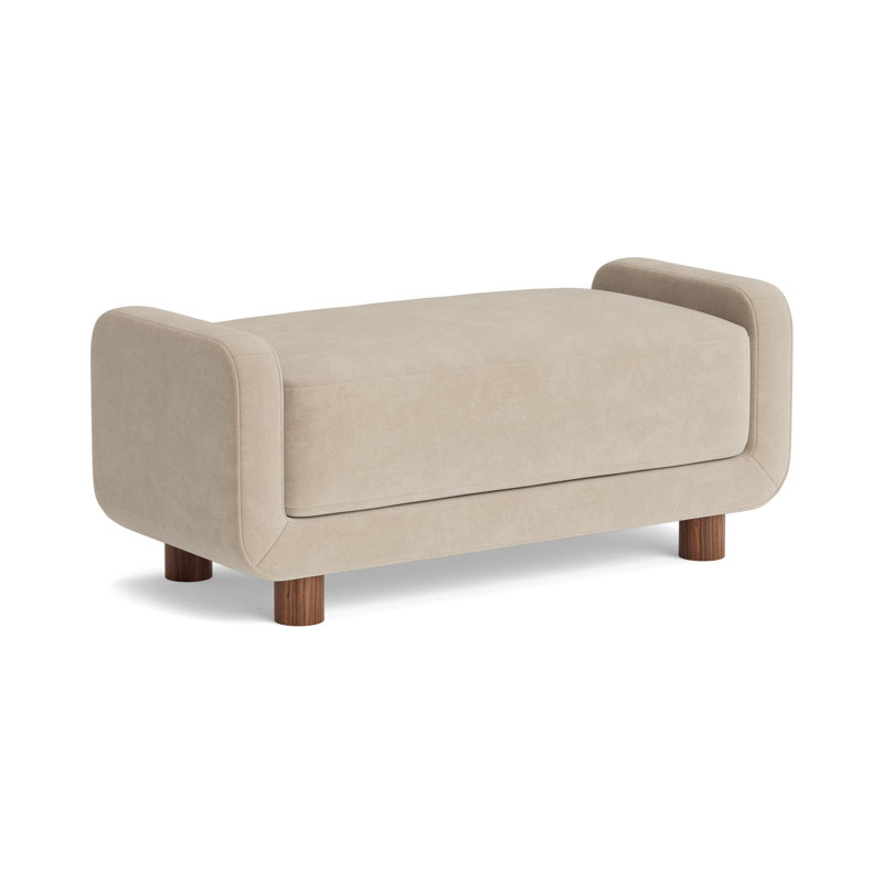Eva Ottoman, Velvet - Beige