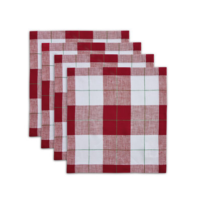 Very Merry Plaid - 100% Pure Linen Christmas Square Placemats