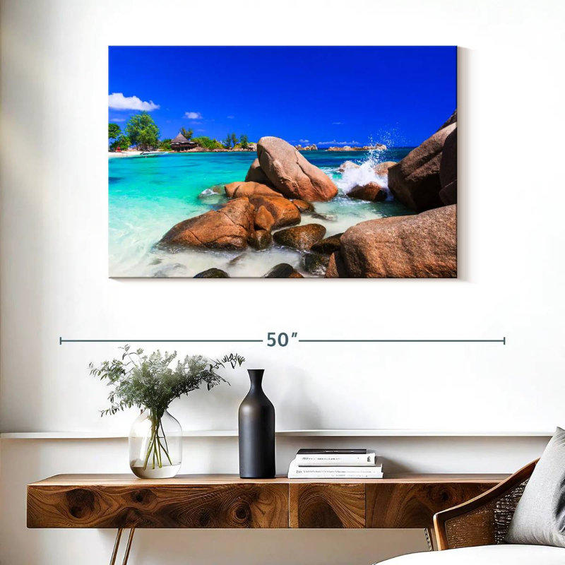 Gillard Seychelles, île tropicale, H 26 po x l 39 po
