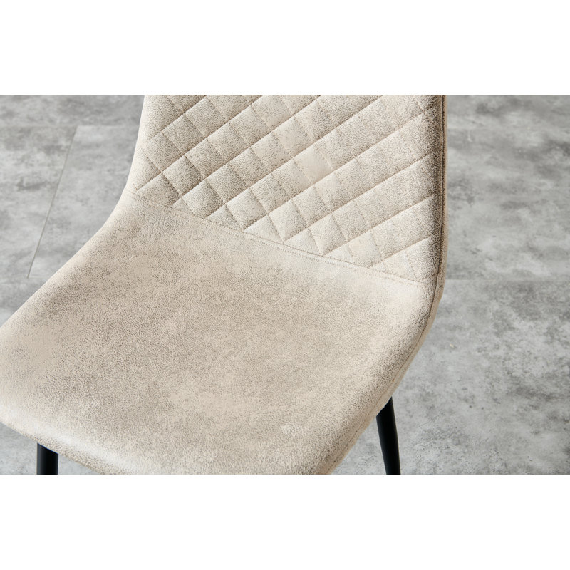 Chaise rembourrée Janziel, Suède beige