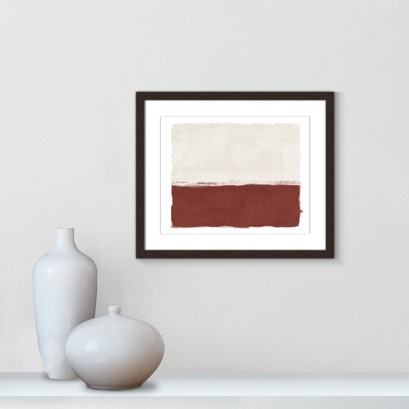 «Intense Rust II - Landscape Version Print» par Natalie Carpentieri, Open Grain Walnut, L 19 po x H 16 po, Imprimé mat