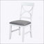 Ensemble de salle à manger de charme 6 pièces avec banc rembourré et chaises, structure en bois d'hévéa durable, finition grise et blanche