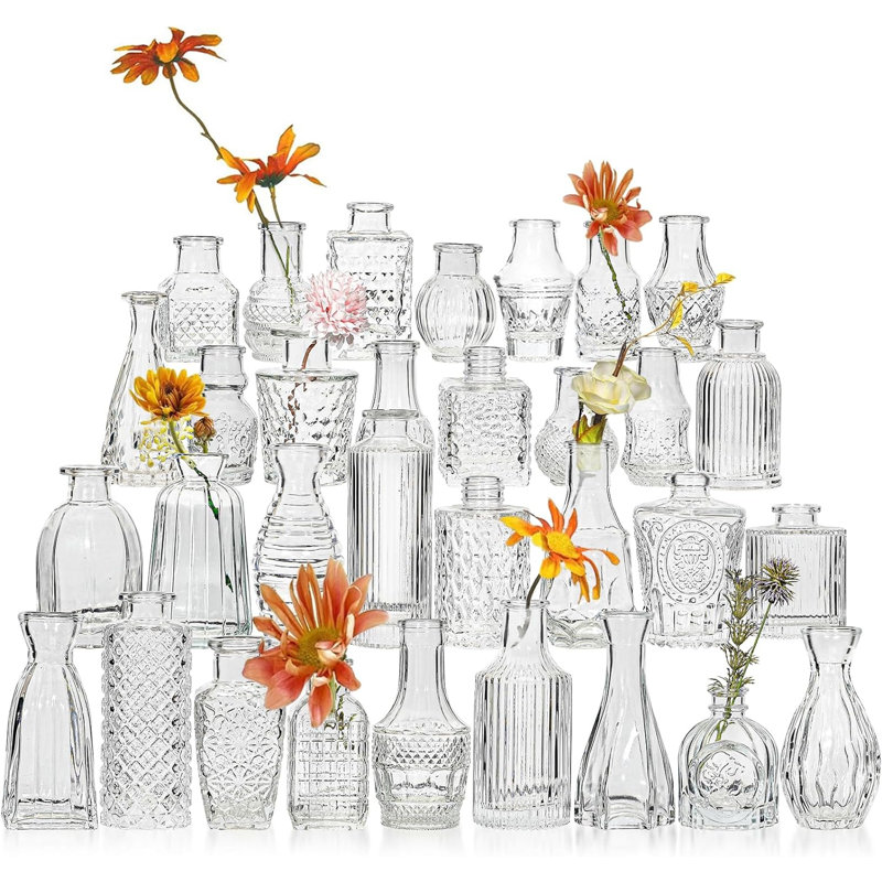 Vase de table en verre Artiana, Transparent