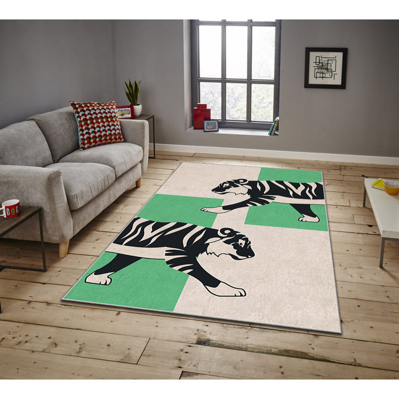 Luxurious Area Carpet (5.2 x 7.5 ft), 100% Polyester, 740 g/m² | Soft Velvet Fabric with Non-Slip Felt Dot Underside, Laminated Sponge for Comfort | Easy to Clean, Machine Washable at 86°F | Ideal for Living Room & Bedroom Decor