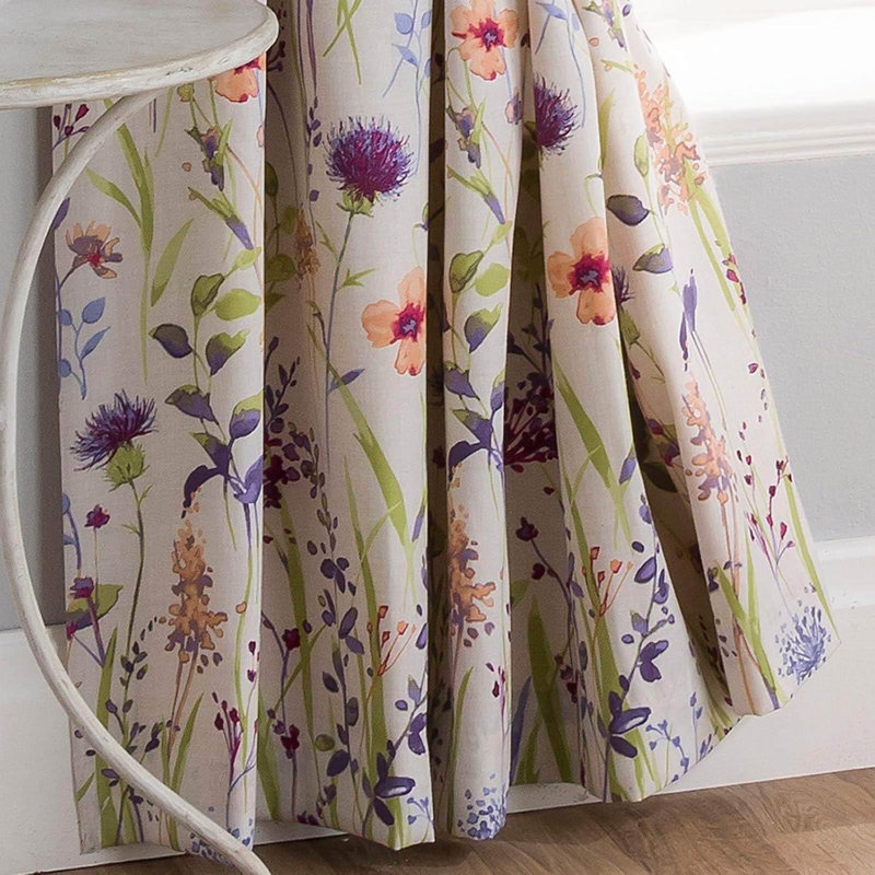 Cotton Blend Room Darkening Curtain Panel Pair, 66cm Width x 54cm Drop