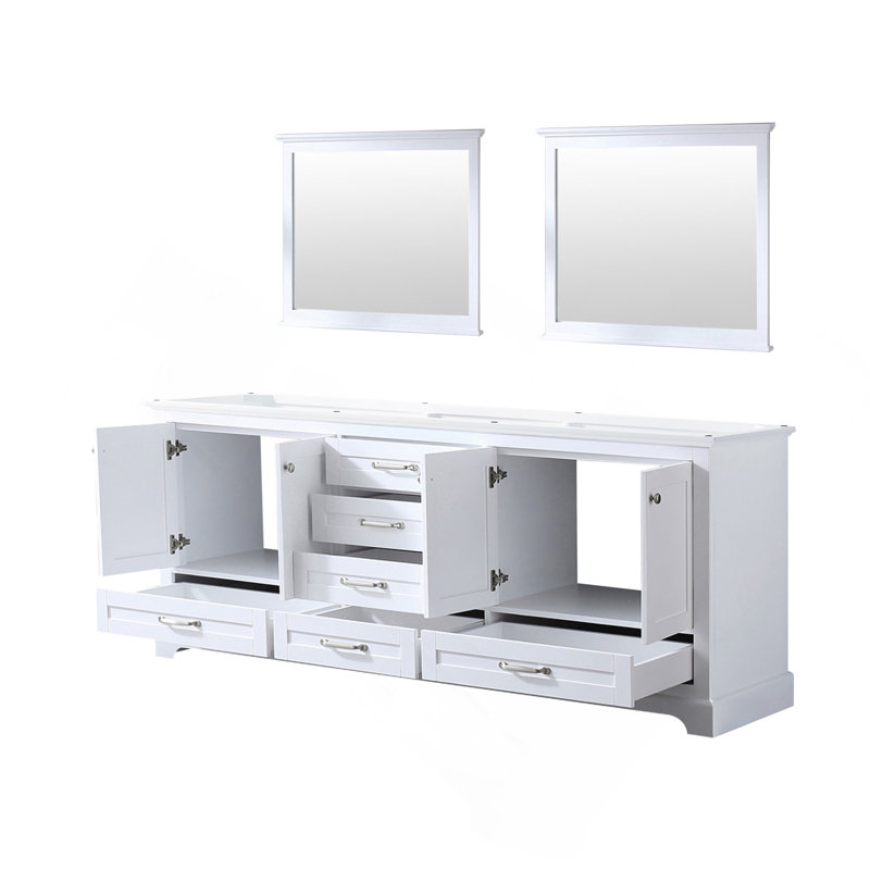 Meuble-lavabo double blanc 80 po X P 22 po D et 30 po Miroirs