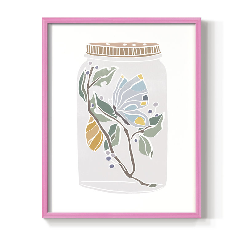 Reproduction encadrée Nature Jar III - bois massif, Rose, H 10 po x l 8 po