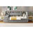 Twin Size Upholstered Daybed With Drawers, Shelves, Flip Cabinets & Side Table (Gray)