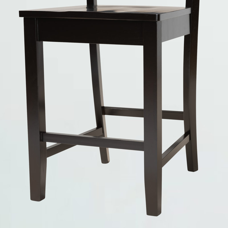 Annorah Solid Wood Counter Stool, Dark Brown