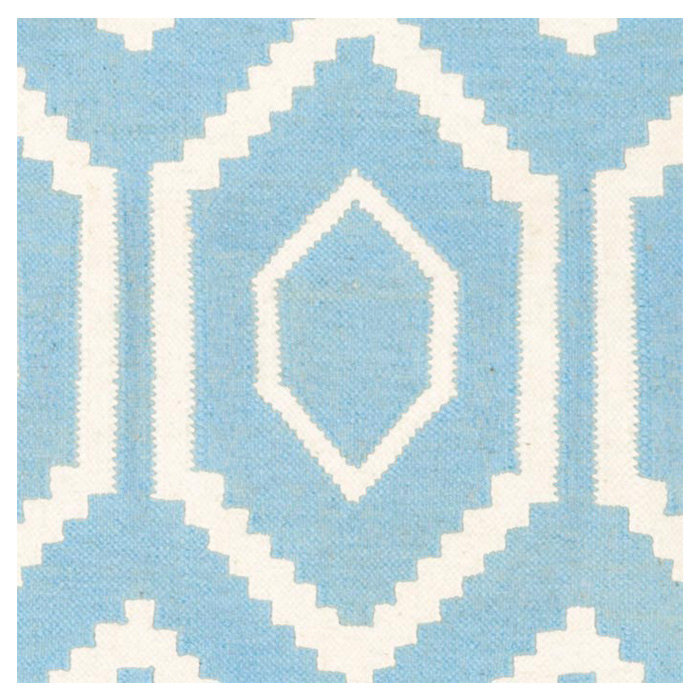 Normal Geometric Wool Hand Woven Area Rug