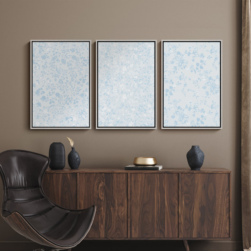 Art mural encadré, rétro, antique, classique pour chambre à coucher - 24 po x 36 po x 3 panneaux, H 36 po x l 24 po, Blanc