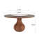 Gullveig Space-Saving Rotating Circle Dining Table With Lazy Susan Solid Wood Vase-Shape