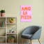 Amo La Pizza Quote Modern Contemporary Wall Art Print 1 Piece Wrapped Canvas Wall Art-588124992