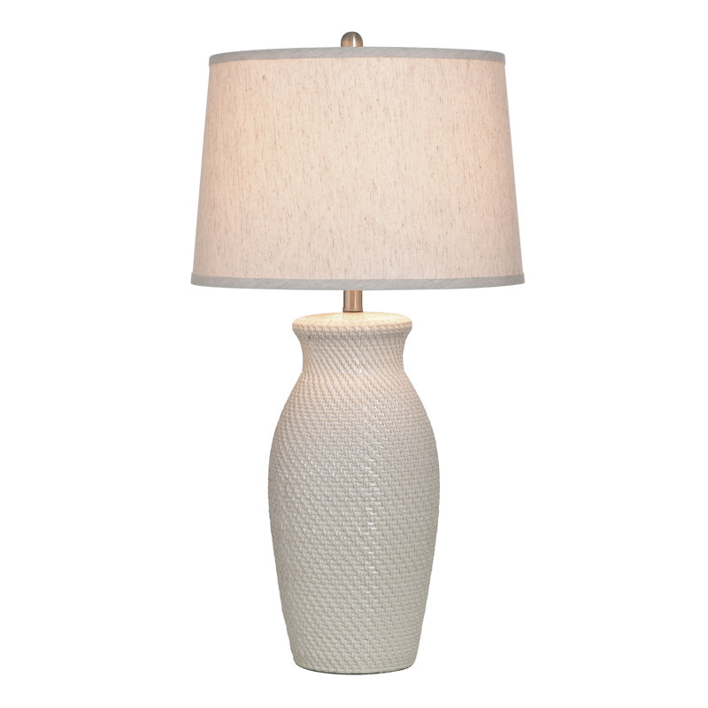 Ceramic Table Lamp - Novac Cream - Cream Shade