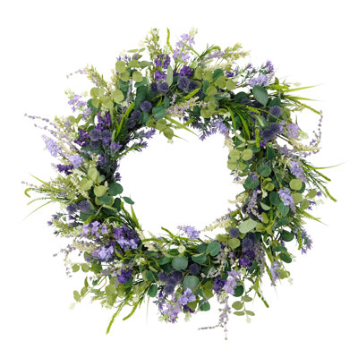 Couronne de porte 30 po Eucalyptus Floral Spring