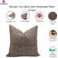Housse de coussin carré en lin à motif de lin en tissu épais 24 x 24 - PISTA-1797646530