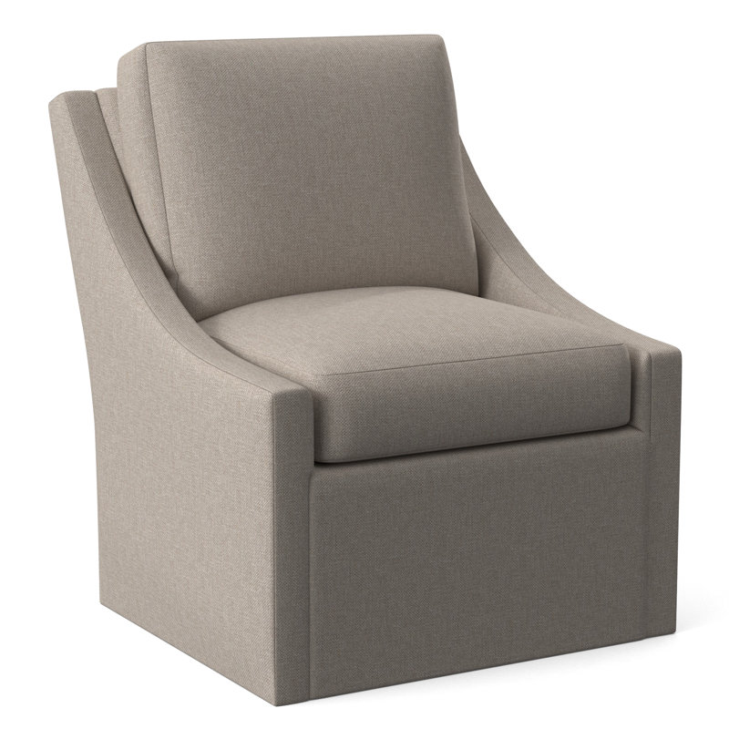 Essentials Swivel Side Chair, Parchment Polyester 71582L14