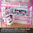 Twin Metal Loft Bed With L-shaped Desk, Led Lights,charging Station Led Loft Bed Frame Twin Size With 3 Storage Shelves And 3 Fabric Drawers, Safety Guard & Ladder, No Box Spring Needed-528245825
