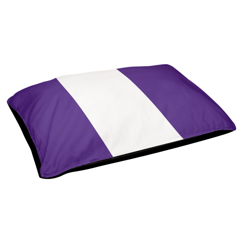 Coussin d'extérieur pour chien Mississippi Rebellion, Très grand (l 50 po x P 40 po x H 7 po), Mauve / blanc / mauve
