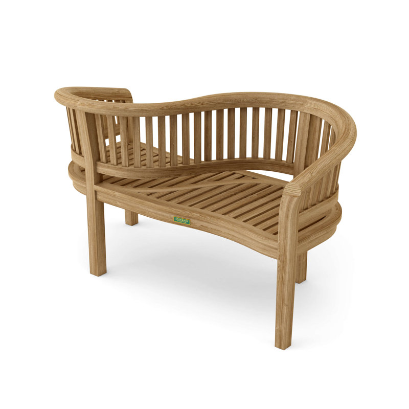 Curve Teak Garden Bench