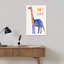 Friendly Colorful Dino Abstract Colorful Modern Animal Wall Art Print 1 Piece Wrapped Canvas Wall Art-42888816