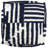 Stacy Garcia Modern Striped Cube Upholstered Ottoman Pouf-1108638885