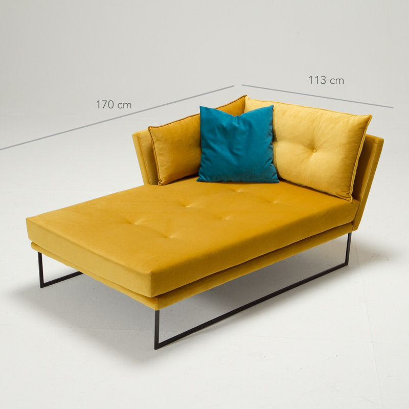 Canapé rembourré 44,5 po Mannox, Polyester moutarde 100 %