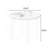 Burlywood&White Round Solid Wood Dining table