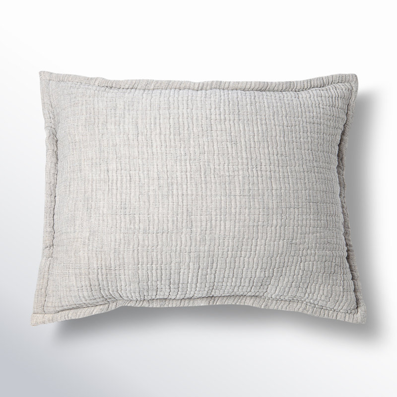 Dorius Reversible Sham, Standard, Light Gray