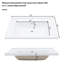 Lavabo de meuble-lavabo rectangulaire 32 po x 20 po, blanc, 1 trou de robinet, trop-plein, teinture, faible absorption d'eau, surface lisse acide, espace pour l'évier personnel avec finition, articles, conception pratique