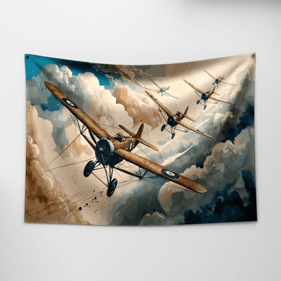 Tapisserie murale «Transagement Biplane»