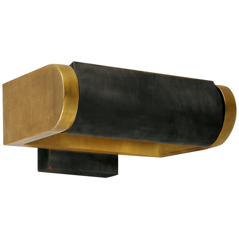 Thomas O'Brien David Art Light, Hand-Rubbed Antique Brass/Bronze, 3.75" H x 12" W x 5.75" D
