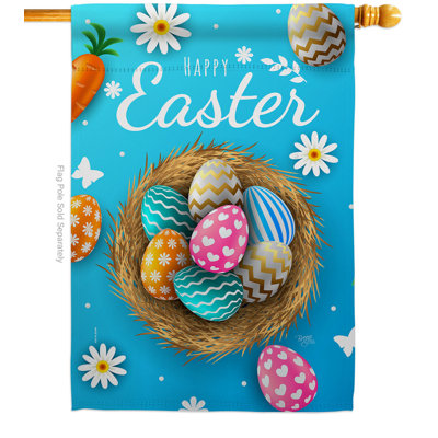 Drapeau de maison en polyester à 2 côtés 40 x 28 po