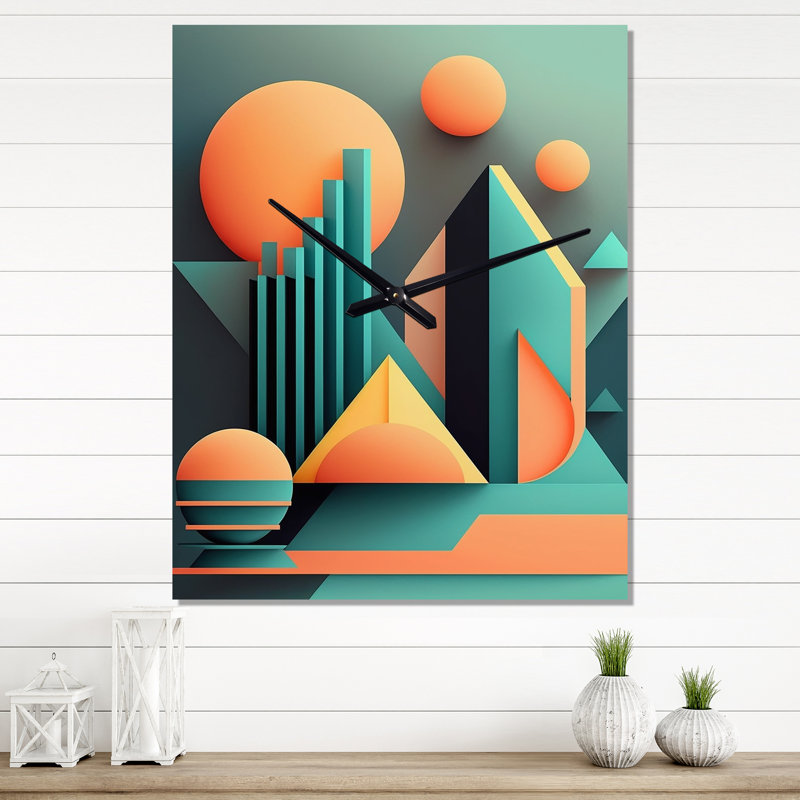 Graphic Retro Compositions II Wall Clock, Small