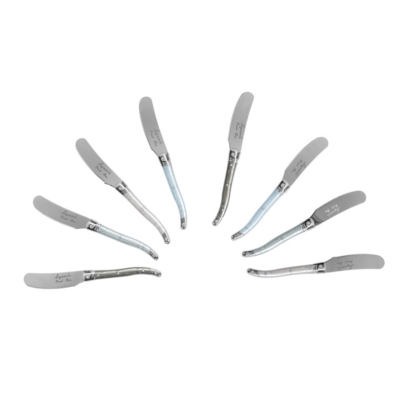 8-Piece Laguiole Spreader Set with Pearl Plastic Handles