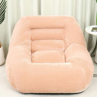 Fauteuil moelleux en velours côtelé rose pour la chambre à coucher et le salon, tissu doux, sans assemblage, confort ergonomique, 36,97 po de largeur, tissu de 31,51 lb