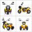 6V Kids Electric Motorcycle, Battery Powered Ride-On Dirt Bike Yellow-62041099