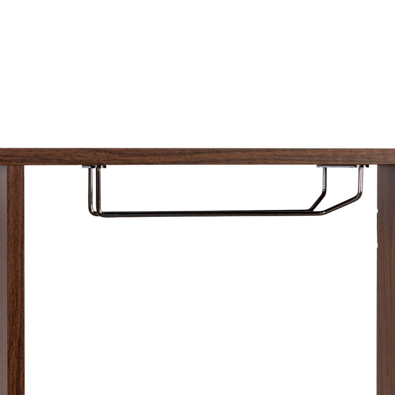 Large Wall Mounted 3 Tier  Rustic Bottle Wine Rack, Walnut