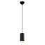 Lustre de style scandinave, finition noire et nickel, hauteur réglable de 3,5 pi | Corps en fer, diamètre du capuchon 3,5 po, hauteur du capuchon 4,7 po, douille E27 (40 W maximum) | Élégant luminaire pour décoration intérieure moderne, comprend les instructions d'installation-977826777