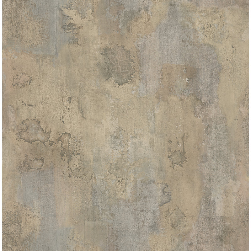 Alyson 33' L x 20.5" W Wallpaper Roll, Silver/Brown